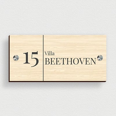 Villa Number Sign Wooden House Number Signs: Durable & Elegant Property Markers | OTYPO